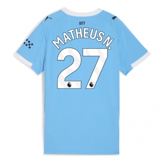 Billige Fotballdrakt Manchester City Matheus Nunes #27 Replika Hjemmedrakt Dame 2025-26 Kortermet